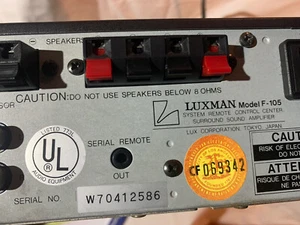 Luxman System Fernbedienung/Surround Sound Verstärker F-105 - Bild 1 von 8