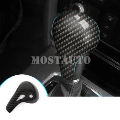 Cubierta de ajuste de perilla de cambio de marchas de consola central de fibra de carbono para Audi A5 S5 2008-2011 Foto 1 de 4