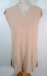 V by VERY Blush Pink Sleeveless V-Neck Knitted Poncho Style Tank Top NEW Size 8 - Picture 1 of 21
