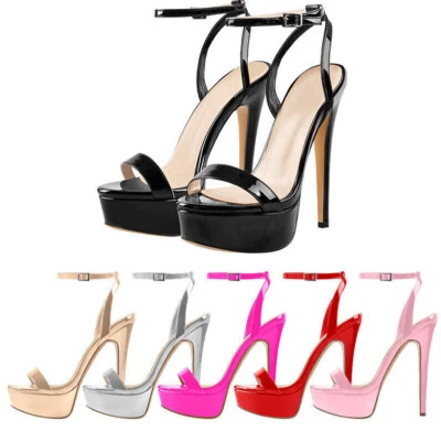 Sandalias Zapatos de rendimiento de tacón ultra alto para mujer Sandalias Tacones de plataforma Foto 1 de 4