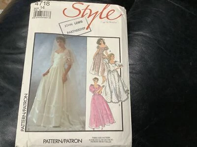 🧵4718 WEDDING DRESS Misses' Lined or Unlined Brides' or Bridesmaids' Dress🪡14 - Image 1 of 3