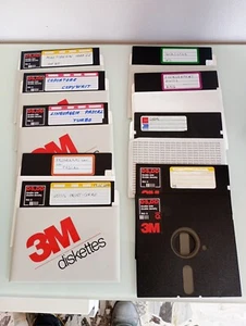floppy disk 5,25 pollici dieci floppy con custodia - Afbeelding 1 van 2