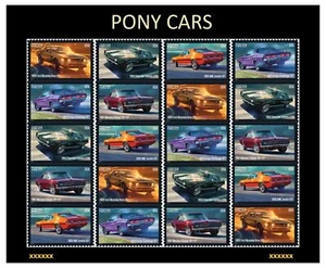PONY CARS STAMP 60C SHEET OF 20 FOREVER SHEET - Picture 1 of 1