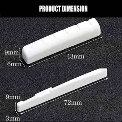 Natural Cattle Bone Guitar Nut + Saddle  For Acoustic Guitar - Image 1 of 4