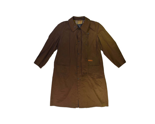 Burberrys Mac Vintage Marrone con mezza fodera classica Uomo 52 Lungo