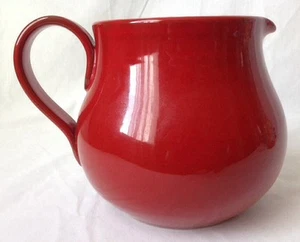 Vintage Red Pottery Water Pitcher Jug Italy Glazed Ball Primitive Vase - Picture 1 of 8