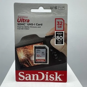 SanDisk Ultra 32GB SD SDHC Flash Memory Card Class 10 80MB/s 533X UHS-I HD NEW - Picture 1 of 2