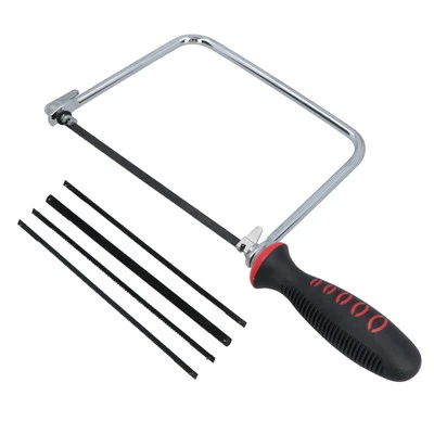 Sierra de afrontamiento/traste de 6" mango de agarre suave marco de metal de acero con 5 hojas Foto 1 de 4