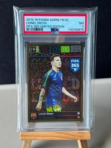 2015-16 Panini ADRNL YN.XL FIFA 365 Limited Edition Gold Lionel Messi PSA 7 - Picture 1 of 2