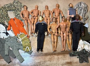 7 Figurine Militari Vintage GI Joe '94-'96 12" Abbigliamento Assortito 3 Star Trek - Foto 1 di 17