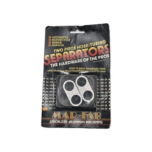 Mar-Fab 2 Piece Hose / Tubing Separators 3/4" OD Billet Aluminum NOS w/ Hardware - Picture 1 of 3