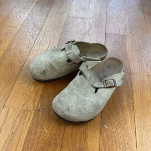 Birkenstock Stone Gamuza Boston Mules Talla 33 Reino Unido 1 - Imagen 1 de 7