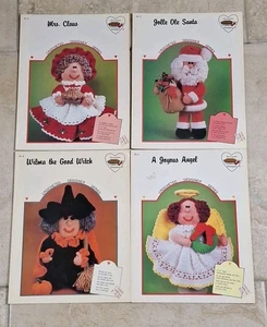 1985 Dumplin Design ANGEL Santa Doll Crochet Book Lot Crocheted Designer Series - Picture 1 of 3