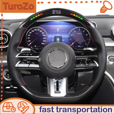 NUEVO Volante LED de fibra de carbono para Mercedes Benz AMG E63 AMG C/E/S/A/G 21+ Foto 1 de 4