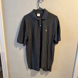 Brooks Brothers Men's  Polo Shirt Size Large Gray Golf Casual Short Sleeve - Picture 1 of 9