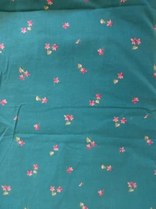 3 Yards 42 Zoll blau mit Blumen Baumwollstoff Peter Pan Stoffe - Bild 1 von 1