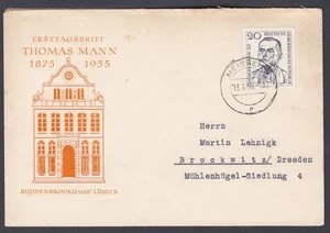 DDR (Germany) FDC 1956 Michel 534 Anniv 1st Death of Tomas Mann (1875-1955) - Picture 1 of 2