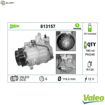 COMPRESSOR AIR CONDITIONING 813157 FOR MERCEDES-BENZ C-CLASS/Sportscoupe CLK - Image 1 of 4