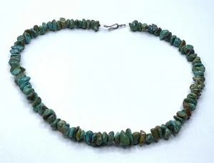 "Gargantilla de 16"" de plata esterlina nativa nativa nativa nativa turquesa pepita piedras" - Imagen 1 de 8