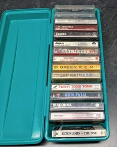 Lot Of 15 Rock & R&B Cassette Tapes + VTG Case - Keith Sweat Doors Eagles REM - Picture 1 of 19
