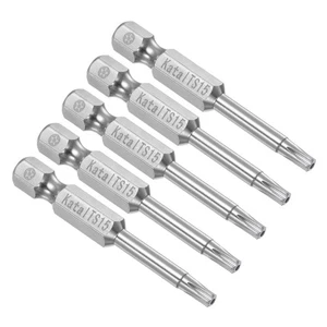 Magnetic Torx Bits T15 S2 Steel 5 Point Star Screwdriver Bits 5pcs - Imagen 1 de 5