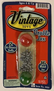 Juguete Clásico Doble Jax con Dos Bolas Jacks Juego - Para Edades 4 en adelante NUEVO - Imagen 1 de 4
