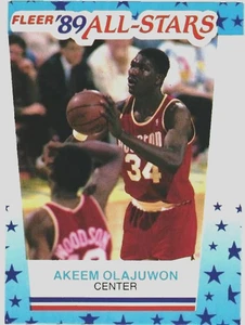 1989 FLEER ALL-STAR STICKERS # 2 -  Akeem Olajuwon - Houston Rockets - HOF - Picture 1 of 2