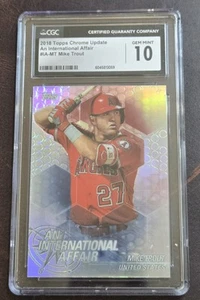 Aggiornamento Topps 2018 un affare internazionale MIKE TROUT #IA43 CGC 10 GEM MINT - Foto 1 di 2