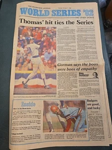 17.10.1982 Milwaukee Journal Zeitung Brewers World Series - Bild 1 von 4