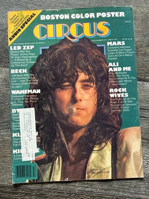 CIRCUS Magazine June 1977 Led Zeppelin Page Boston Scholz Poster Klaatu Prog A - Image 1 of 4