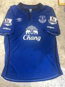 EVERTON 2014 2015 LOCAL CAMISETA FUTBOL UMBRO HOMBRE MIRALLAS TALLA XL - Imagen 1 de 18