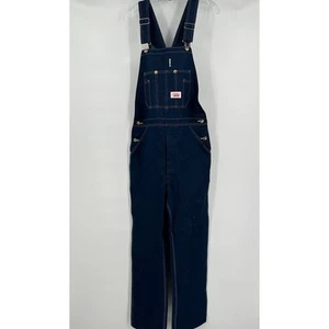 Round House Herren Latzhose Größe 34 x 32 Carpenter Denim Hergestellt in den USA Arbeitskleidung Utility - Bild 1 von 8