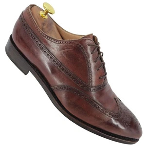 Gravati Italien Herren 8,5 brüniert braun Leder elegante Schuhe Budapester Brogue Oxford-Schuhe - Bild 1 von 13