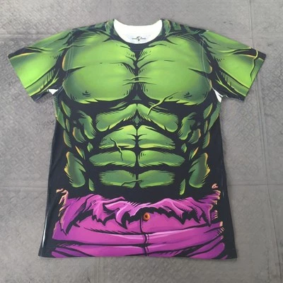 Camisa Incredible Hulk Estampada en Todas Partes Pecho Universal Studios Marvel Hombres Grande Foto 1 de 4