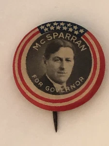 Antique 1922 McSparran for Governor Pennsylvania Campaign Pin Whitehead & Hoag - Picture 1 of 5