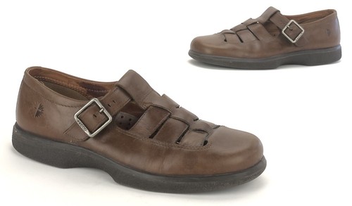 Ecco Comfort Fibre System sandalo uomo casual in pelle taglia 40 fibbia marrone