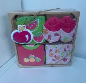 Baby Girl/Boy Gift Set 0-6 Months Fruit Themed Gift Present Baby Shower 5 Piece - Picture 1 of 2