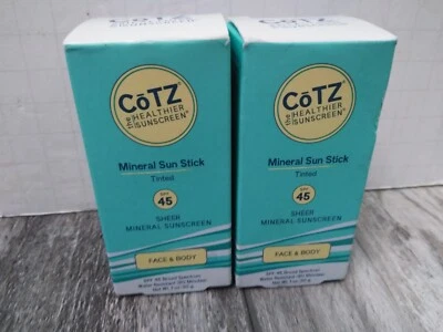 COTZ Mineral Sun Stick Tinted Sheer Sunscreen SPF 45 1.oz EA (2pk bundle) - Image 1 of 4