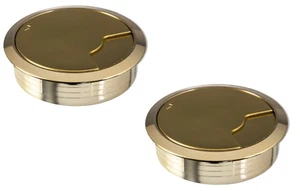 Kabeldurchführung Kunststoff gold Table Kabel-Durchlass Ø 60 80 mm Kabeldose Set - Bild 1 von 10