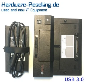 Dell Station D'Accueil E-Port PR03X K07A USB 3.0 & 130W Alimentateur & Cordon - Zdjęcie 1 z 4