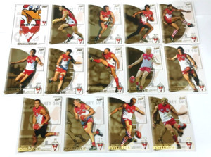 2002 SELECT AFL EXCLUSIVE "SPX" TRADING CARD FULL BASE TEAM SET-SYDNEY (14)