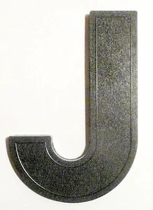 vintage art deco ACTUAL THEATRE'S 3-D MARQUEE10" lite pebbled letter: J - Picture 1 of 2