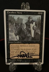 Italian Black Knight Artist Proof Signed Jeff Menges MTG 4th Edition Magic - Picture 1 of 2