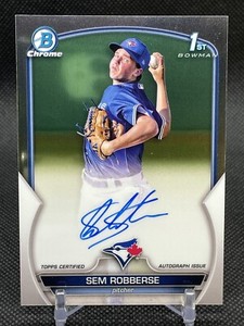 2023 Bowman Chrome Sem Robberse 1st Prospect Base Auto #CPA-SR Toronto Blue Jays