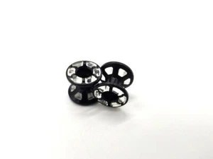 Tamiya MINI 4WD Upgrade Parts DOPPIO RULLO ALLUMINIO Lavorazione CNC Nero Giappone - Foto 1 di 4