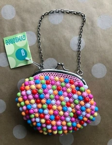 NWT Gymboree BUBBLE FUN Colorful Beaded Purse 4 5 6 7 VINTAGE - Picture 1 of 5