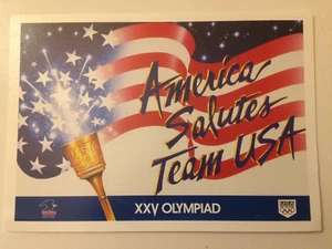 Postcard America Salutes Team USA XXV Olympiad USPS Olympic Barcelona 1992 - Picture 1 of 4