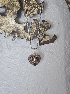 Brighton Crystal Voyage Heart Lobster Claw Necklace Gold/Amber Colors - Picture 1 of 6