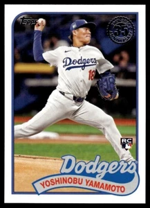 2024 Topps Actualización 1989 Béisbol Yoshinobu Yamamoto RC Los Angeles Dodgers - Imagen 1 de 2