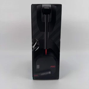 Nowy bezprzewodowy zestaw słuchawkowy e-sportowy Logitech A50 + stacja bazowa czarny/czerwony - Zdjęcie 1 z 5